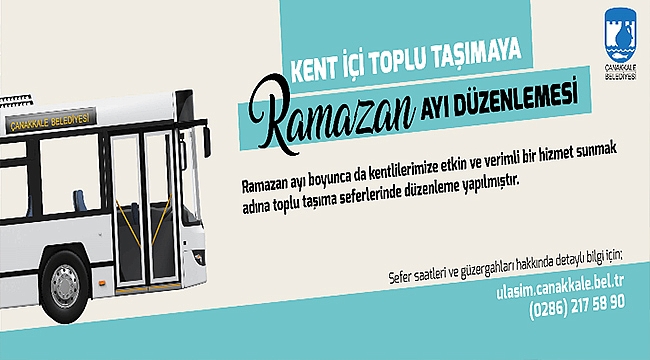 KENT İÇİ TOPLU TAŞIMADA RAMAZAN AYI DÜZENLEMESİ