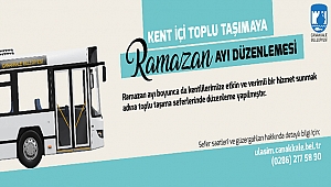 KENT İÇİ TOPLU TAŞIMADA RAMAZAN AYI DÜZENLEMESİ
