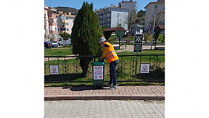 "MASKE VE ELDİVENLERİ ATIK KONTEYNERLERİNE ATALIM!"