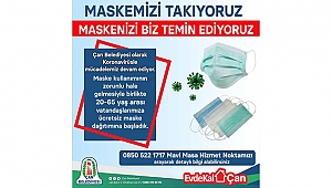 MASKELERİNİZ ÇAN BELEDİYESİNDEN