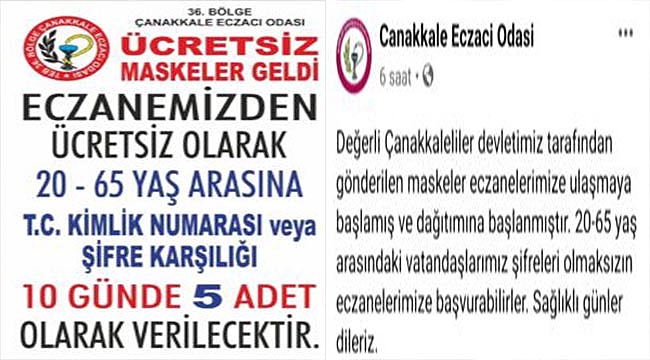 O MASKELER ECZANELERE GELDİ!