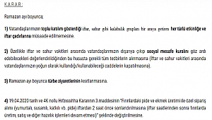 PANDEMİ KURULUNDAN RAMAZAN AYI İLE İLGİLİ YENİ KARARLAR!