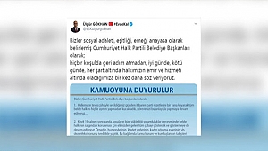 BAŞKAN GÖKHAN'DAN ORTAK PAYLAŞIM: "SÖZ VERİYORUZ!"