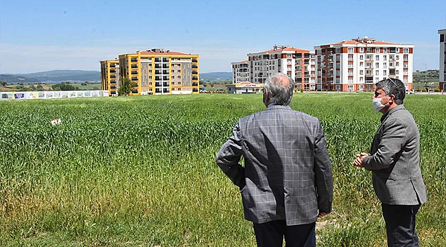 BAŞKAN GÖKHAN, KARAKILÇIK BUĞDAY ALANLARINI İNCELEDİ