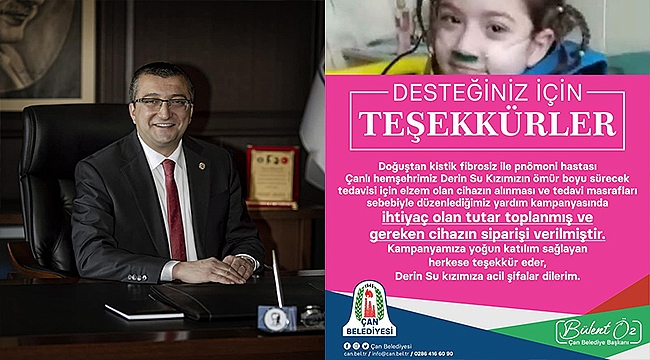 "DESTEĞİNİZ İÇİN TEŞEKKÜRLER"