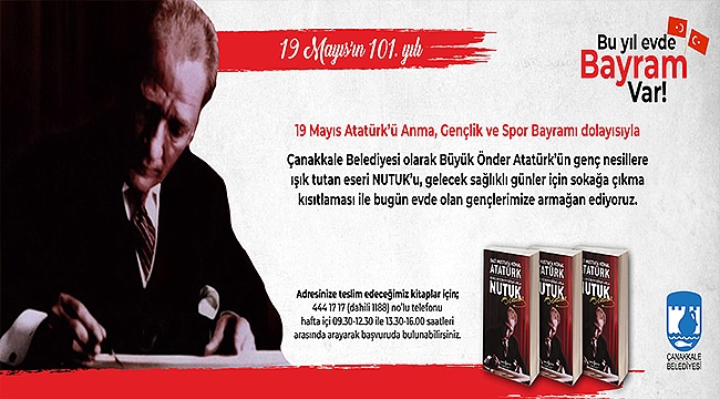 EVDE KALAN GENÇLERE 'NUTUK' HEDİYE