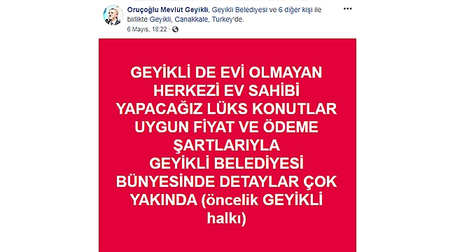 O PAYLAŞIM GEYİKLİ HALKINI HEYECANLANDIRDI