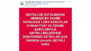 O PAYLAŞIM GEYİKLİ HALKINI HEYECANLANDIRDI