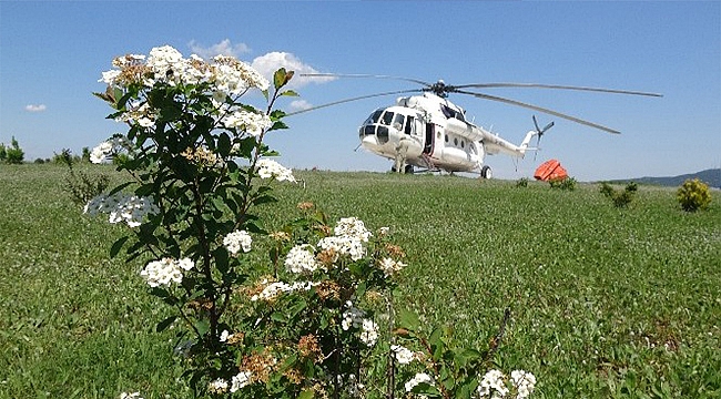 YANGIN SÖNDÜRME HELİKOPTERİ GÖREVE BAŞLADI