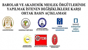 BARO VE MESLEK ODALARINDAN ORTAK BASIN AÇIKLAMASI: "SESİ KESİLECEK KURUMLAR DEĞİLİZ!"