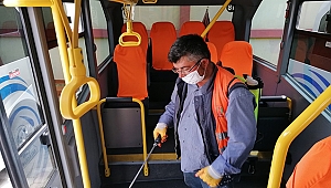 ÇAN'DA ÖZEL HALK OTOBÜSLERİ DEZENFEKTE EDİLDİ