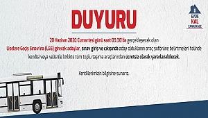 ÇANAKKALE BELEDİYESİ'NDEN DUYURU!