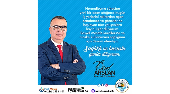 SOSYAL MESAFE VE MASKE KULLANIMINA DEVAM ETMELİYİZ"
