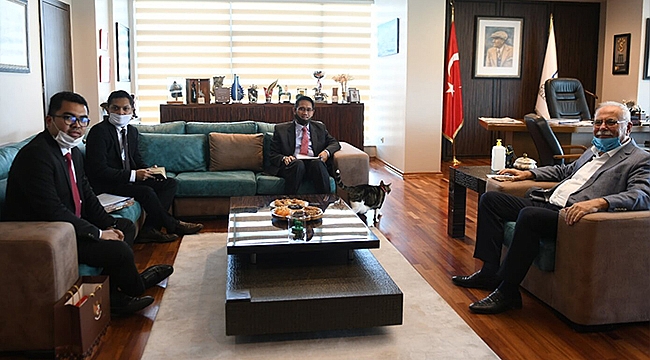 BAŞKAN GÖKHAN KONUKLARINI AĞIRLADI