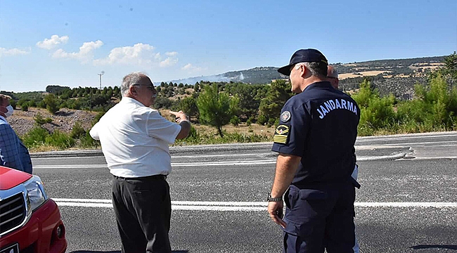 BAŞKAN GÖKHAN YANGIN YERİNDE İNCELEMELERDE BULUNDU