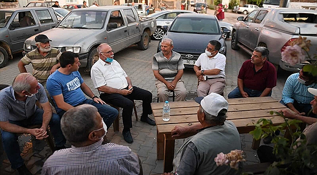 BAŞKAN GÖKHAN YANGINDAN HASAR GÖREN KÖYLERİ ZİYARET ETTİ