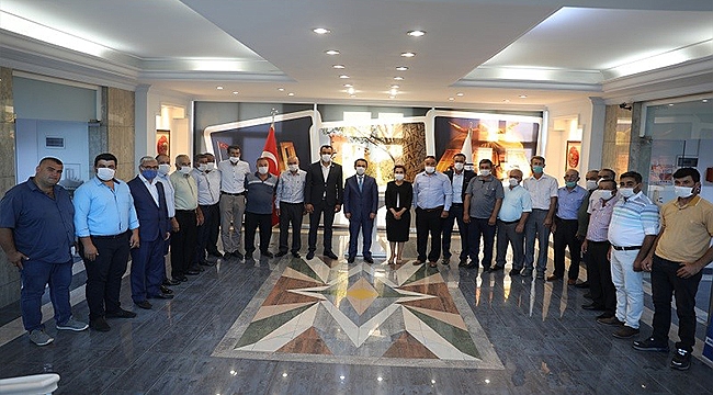 ÇANAKKALE MERKEZ İLÇE KÖY MUHTARLARINDAN, VALİ AKTAŞ' A ZİYARET