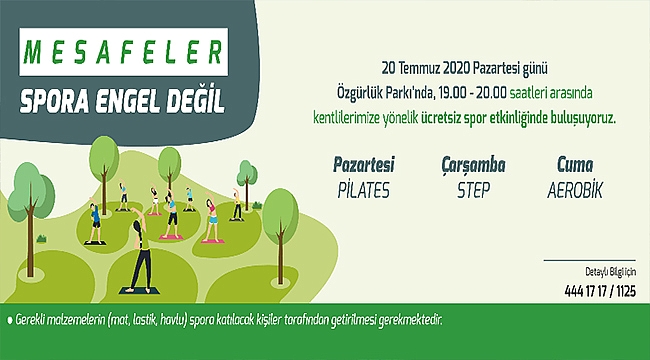 MESAFELER SPORA ENGEL DEĞİL