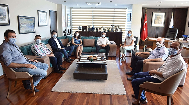 BANDIRMA BELEDİYESİ HEYETİNDEN BAŞKAN GÖKHAN'A ZİYARET