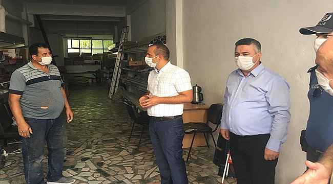 BAŞKAN BAYRAM KORONAVİRÜS TEDBİRLERİNİ YERİNDE DENETLEDİ