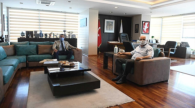 BAŞKAN GÖKHAN KONUKLARINI AĞIRLADI