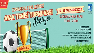 ÇANAKKALE BELEDİYESİ AYAK TENİSİ TURNUVASI BAŞLIYOR
