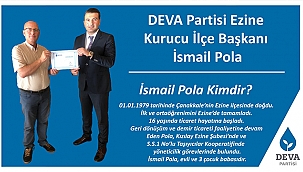 DEVA PARTİSİ EZİNEKURUCU İLÇE BAŞKANI BELLİ OLDU