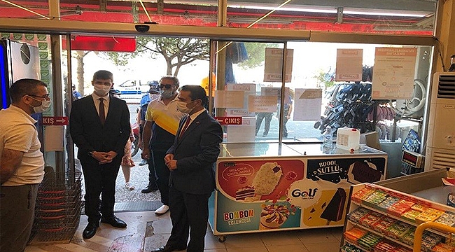 VALİ AKTAŞ, ECEABAT İLÇESİNDE KORONAVİRÜS DENETİMLERİNDE BULUNDU