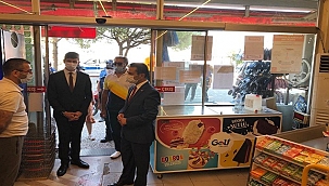 VALİ AKTAŞ, ECEABAT İLÇESİNDE KORONAVİRÜS DENETİMLERİNDE BULUNDU