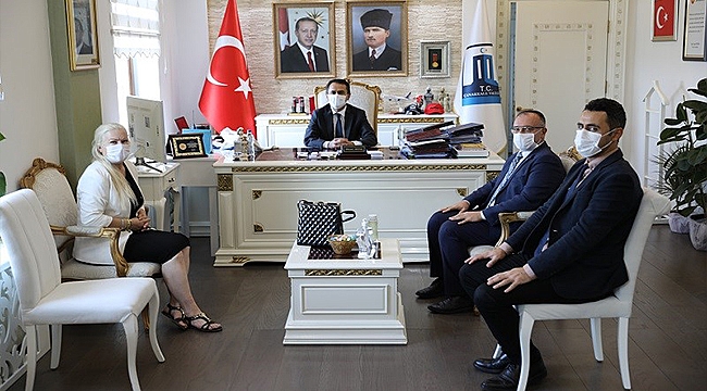 PTT BAŞMÜDÜRLÜĞÜNE ATANAN ALPASLAN ERGÜN GÜR, VALİ AKTAŞ'I ZİYARET ETTİ