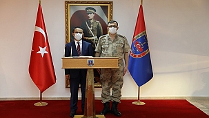 VALİ AKTAŞ, 116. JANDARMA EĞİTİM ALAY KOMUTANLIĞINI ZİYARET ETTİ