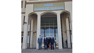 VALİ AKTAŞ, BİGA CUMHURİYET BAŞSAVCISI BAHRİ YALÇINÖZ'Ü ZİYARET ETTİ
