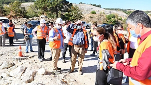 BAŞKAN GÖKHAN EKAY PROJE SAHASINDA İNCELEMELERDE BULUNDU