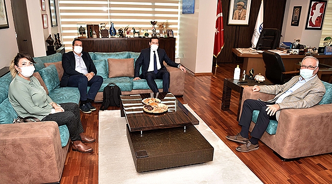 BAŞKAN GÖKHAN SUEZ YETKİLİLERİNİ AĞIRLADI