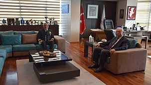 BOĞAZ VE GARNİZON KOMUTANI OKYAY'DAN BAŞKAN GÖKHAN'A ZİYARET