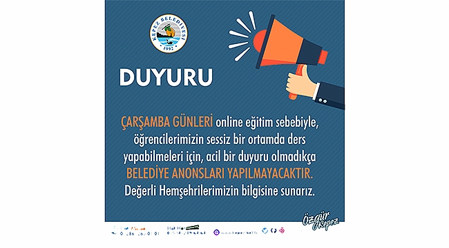 ÇARŞAMBA GÜNLERİ ANONS YOK!