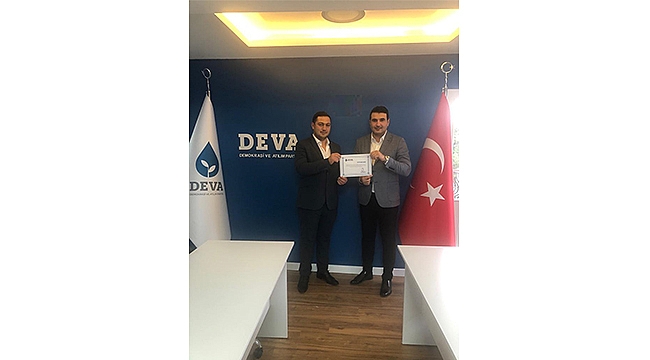 DEVA PARTİSİ YENİCE KURUCU İLÇE BAŞKANI BELLİ OLDU