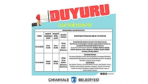 ELEKTRİK KESİNTİSİNE DİKKAT!