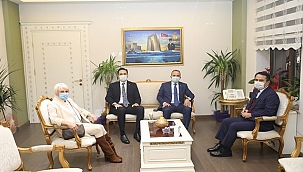 AK PARTİ GRUP BAŞKANVEKİLİ ÇANAKKALE MİLLETVEKİLİ BÜLENT TURAN'DAN VALİ AKTAŞ'A ZİYARET