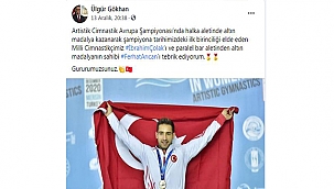 BAŞKAN GÖKHAN MİLLİ SPORCULARI TEBRİK ETTİ