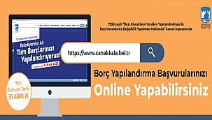 BORÇ YAPILANDIRMA BAŞVURULARINIZI ONLİNE YAPABİLİRSİNİZ