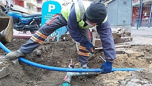 ÇAN BELEDİYESİ TATLI SU VE KANALİZASYON HATTI YENİLEME ÇALIŞMALARINI SÜRDÜRÜYOR