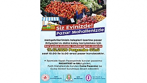 ÇAN'DA PAZAR MAHALLENİZDE UYGULAMASI YENİDEN BAŞLIYOR