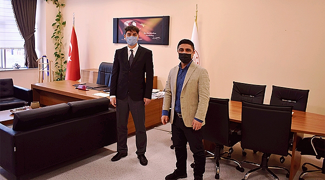 İŞKUR İL MÜDÜR VEKİLİ YAVUZ'DAN BAŞHEKİM UFUK TALİ'YE ZİYARET 