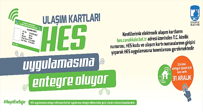 TOPLU TAŞIMADA HES KODU UYGULAMASI İÇİN SON TARİH 31 ARALIK!