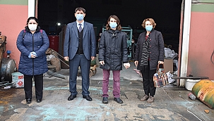 ÜRETİME BAŞLAYAN GENÇ MÜHENDİSİ, İŞKUR YETKİLİLERİ ZİYARET ETTİ