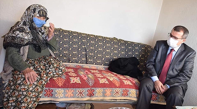 ÇAN KAYMAKAMI MUSTAFA GÜRDAL ŞEHİT ANNESİNİ ZİYARET ETTİ 