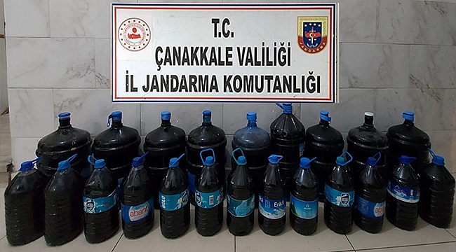 ÇANAKKALE'DE 240 LİTRE SAHTE İÇKİ ELE GEÇİRİLDİ!