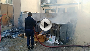 KONTEYNERLER ALEV ALDI!