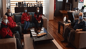 AKUT EKİBİNDEN BAŞKAN GÖKHAN'A ZİYARET